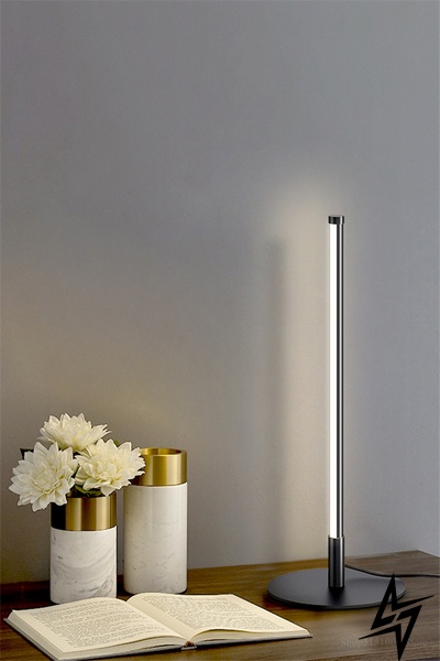 Настольная лампа LED L23-37651 Черный TJ014-460-bk-k фото в живую, фото в дизайне интерьера