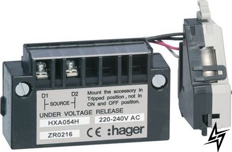 Розчіплювач автоматичного вимикача Hager HXA054H 220 В HXA054H фото