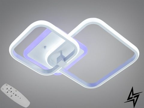 Стельова LED люстра квадрати біла 85 Вт димер Lafata 26-23887 фото