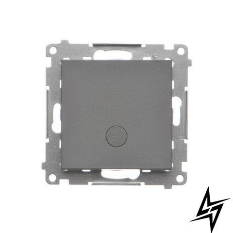 1-клавишный выключатель с подсветкой Simon TW1L.01/116 55, серый матовый, 10 AX, 250 В, IP20/IP44 фото