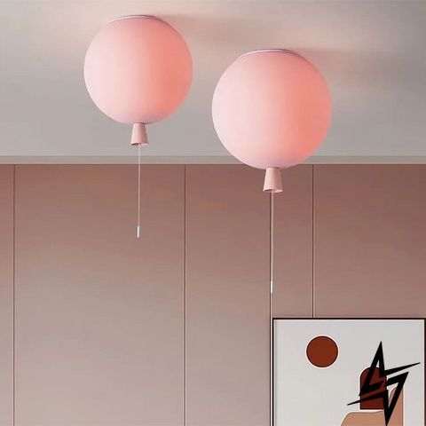 Підвісний світильник на 1 лампу E27 &Oslash;35 см рожевий Balloon 26-6577 фото