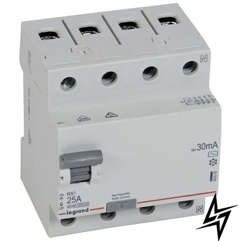 УЗО RX3 4P 25А 30mA AC 402062 Legrand фото