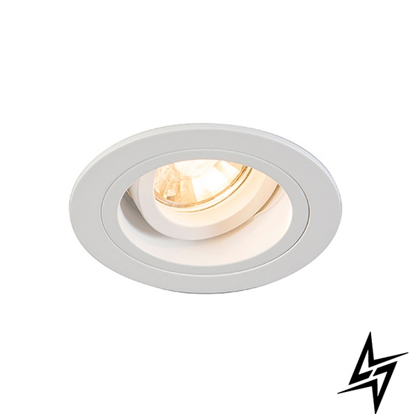 Врезной точечный светильник Zumaline 92699-N Chuck Dl Round White  фото в живую, фото в дизайне интерьера