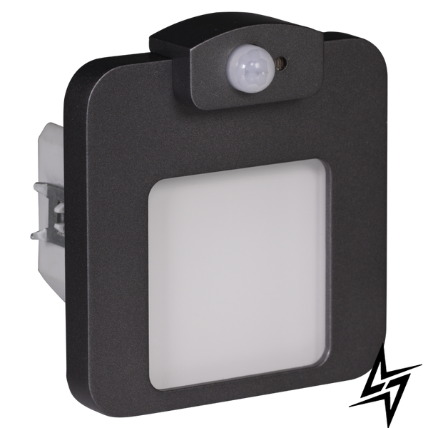 Настенный светильник Ledix Moza 01-222-32 врезной Графит 3100K с датчиком ЛЕД LED10122232 фото в живую, фото в дизайне интерьера