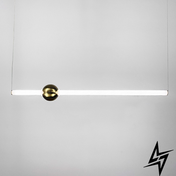 Led светильник Tube&Ball горизонтальный с латунным шариком в двух формах LE39434 Белый 10x90см LED 16W 4000K MD 7044-900 HA/VA фото в живую, фото в дизайне интерьера