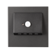 Настенный светильник Ledix Navi с рамкой 11-212-62 врезной Черный 3100K 14V с датчиком ЛЕД LED11121262 фото в дизайне интерьера, фото в живую 1/4