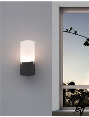 Вуличний настінний світильник Nova luce Pyro 9209211  фото наживо, фото в дизайні екстер'єру