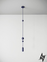 Подвесной светильник Sunderline 1S Denim (RAL 5011) Синий  фото в живую, фото в дизайне интерьера