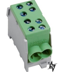 Модульный вводный клеммник KH35E 1P 2x35²/2x25² 63А (зеленый) Hager фото