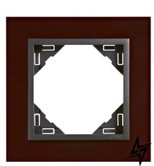 Рамка одинарная Logus 90. Animato темно-красный/серый Efapel фото