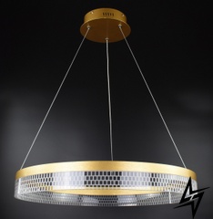 Потолочная люстра LED L23-36502 Золото CO5-400 фото в живую, фото в дизайне интерьера