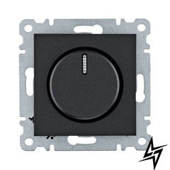 Светорегулятор (диммер) поворотный черный 60-600Вт Lumina Hager WL4013 фото