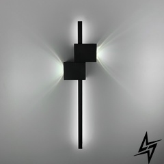 Настенный черный светильник Сomfort в 3-х размерах LeLume 23-29880 LED 9W 4000K 15x60см Черный WM 23 BK, 6344/620 фото в живую, фото в дизайне интерьера