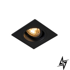 Врезной точечный светильник Zumaline 92704-N Chuck Dl Square Black  фото в живую, фото в дизайне интерьера