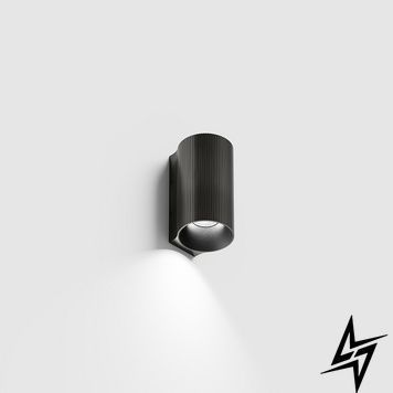 LTX 10.0590.5.930.MN Накладной настенный светильник WALL TUB M 95 RIB, вниз, D50mm, SP55mm, H95mm, CREE LED 4.5W, 3000K, 151Lm, 60&deg;, CRI>90, IP20, 220-240V, титановый фото