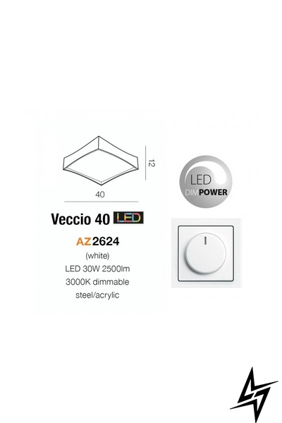 Потолочный светильник Azzardo Veccio AZ2624 ЛЕД 23725 фото в живую, фото в дизайне интерьера