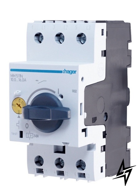 Автомат защиты электродвигателя 10,0-16,0 А, 2,5м MM511N Hager фото