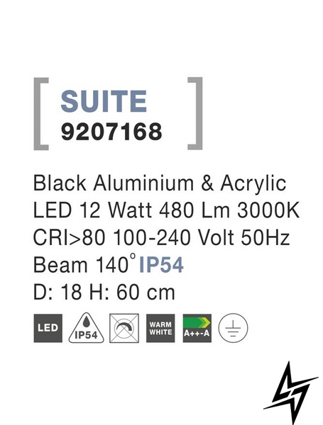 Вуличний освітлювальний стовпчик Nova luce Suite 9207168 LED  фото наживо, фото в дизайні екстер'єру