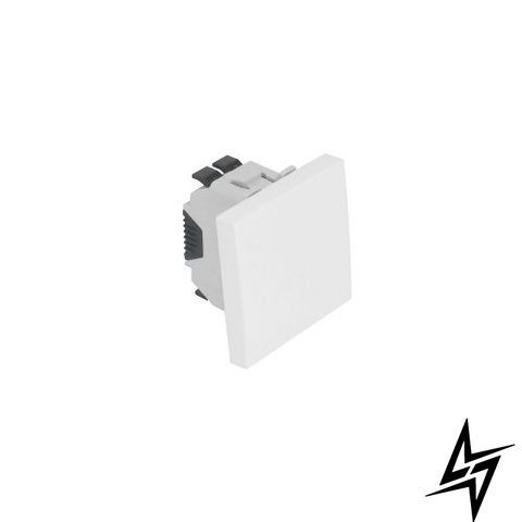 Механізм 1-клавішної кнопки Efapel 45151 SBR Quadro 45, білий глянець фото
