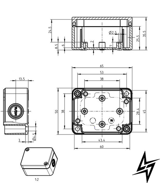 Коробка розподільна Spelsberg PC 75-4-m (1хM12/16) sp12747501 фото