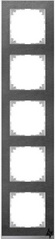 MTN4050-3669 Рамка M-Pure Decor Сланець / Алюміній 5-постова Schneider Electric Merten фото