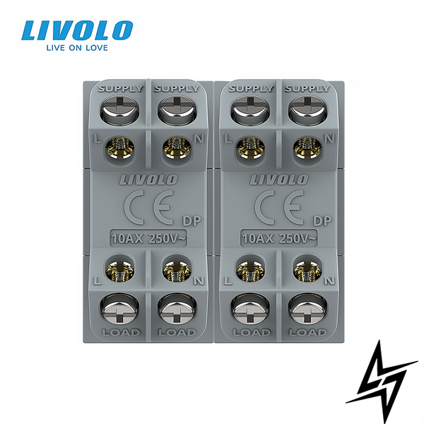Механізм двоклавішний перехресний вимикач Livolo білий (VL-FCMM10A-1WP) фото