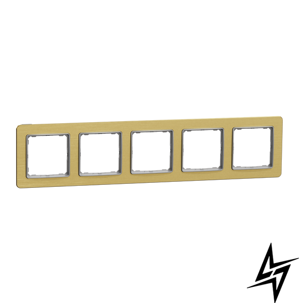Рамка 5 постів Schneider Electric SDD371805 Sedna Elements матове золото пластик фото