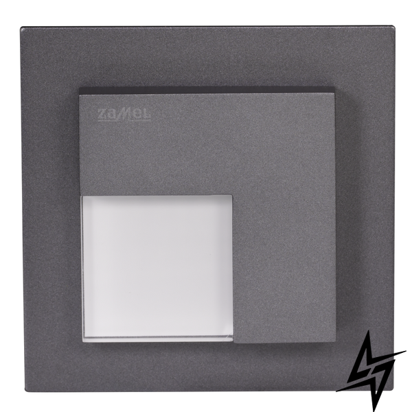 Настінний світильник Ledix Timo з рамкою 07-211-32 врізний Графіт 3100K 14V LED LED10721132 фото наживо, фото в дизайні інтер'єру