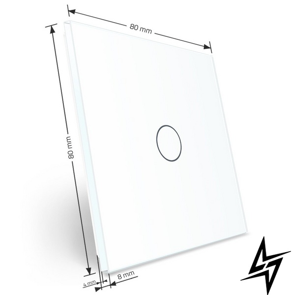 Сенсорная панель для выключателя 1 сенсор (1) Livolo белый стекло (VL-P701-2W) фото