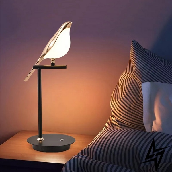 Настільна лампа LED L23-37652 Чорний WT800/1 фото наживо, фото в дизайні інтер'єру