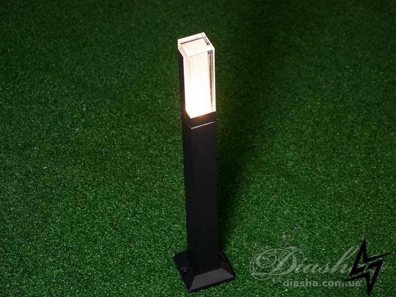 Світлодіодний світильник-стовпчик Bolard D23-31126 Чорний DFC-1419BK WW фото наживо, фото в дизайні екстер'єру