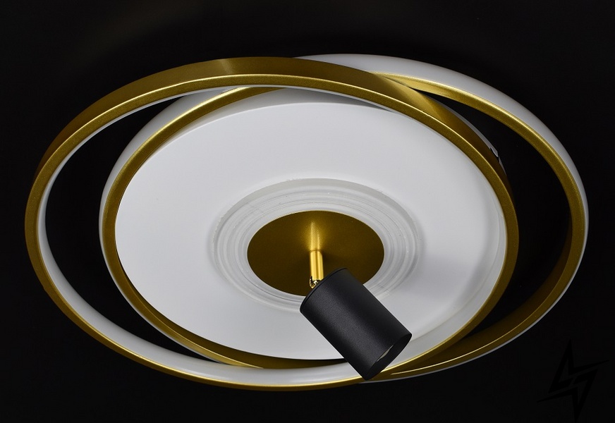 Люстра потолочная LED с пультом L23-36802 Золото 310-500-k фото в живую, фото в дизайне интерьера