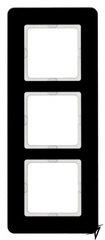 Тримісний рамка Q.7 10136076 (скло / чорний) Berker фото