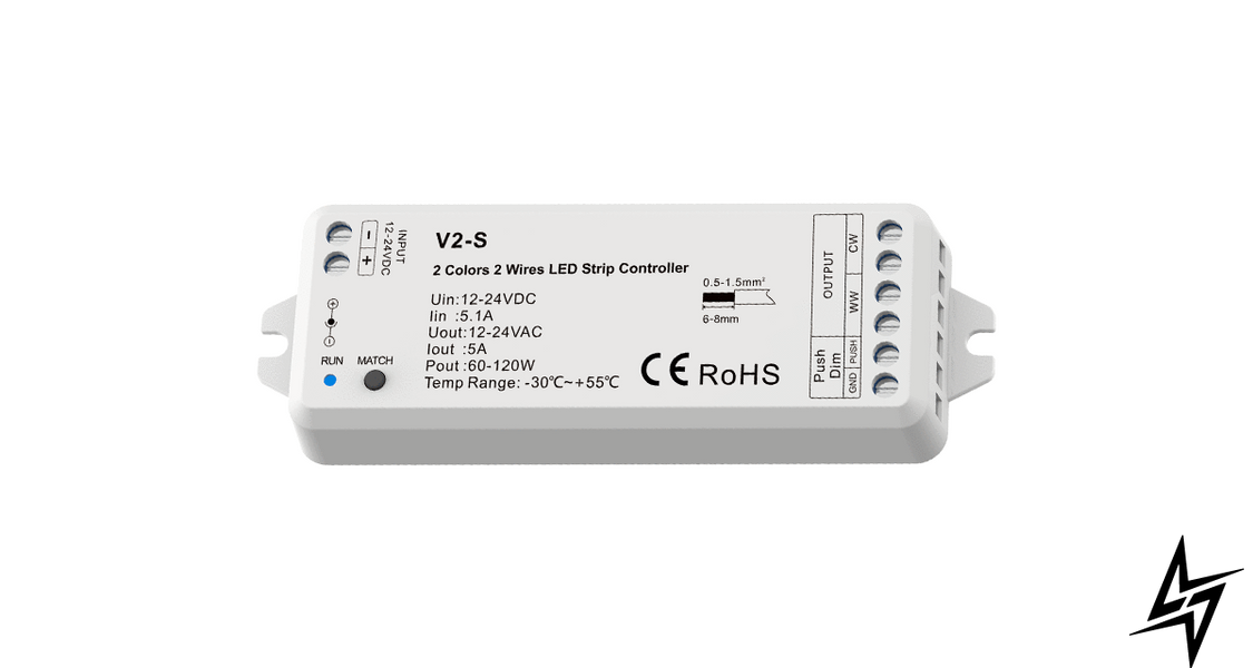 LED-контроллер DEYA RF CCT 12-24VDC, PUSH-DIM V2-S V2-S фото