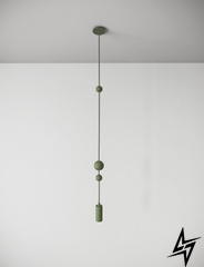 Підвісний світильник Sunderline 1S Forest (RAL 6003) Зелений  фото наживо, фото в дизайні інтер'єру