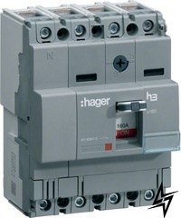 Корпусний автомат HCA126H x160 In = 125А 4P Hager фото