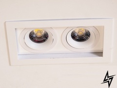 Современный точечный светильник Alumo D23-31643 Белый 136H-2-WH фото в живую, фото в дизайне интерьера