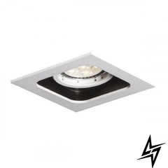 Врезной точечный светильник Mistic QUAD QR111 матовый белый/черный 5355510  фото в живую, фото в дизайне интерьера