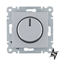 Светорегулятор (диммер) поворотный серебро 60-600Вт Lumina Hager WL4012 фото