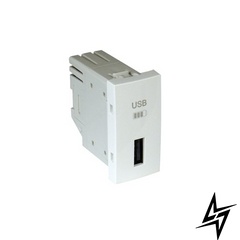 Одинарний зарядний пристрій USB типу A 1-мод Білий матовий 45383 SBM Efapel Quadro 45 фото