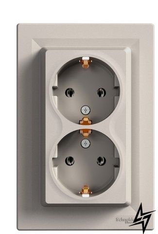 Подвійна розетка Schneider Electric EPH9900169 Asfora, бронза, матова, 16 А, IP20 фото