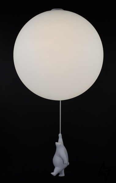 Стельова люстра на 1 лампочку L23-37003 Білий SGJ10-400 фото наживо, фото в дизайні інтер'єру