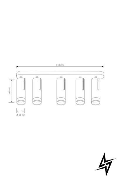 Спот Goldlux Fado 326027 черный 5&times;GU10 326027 фото