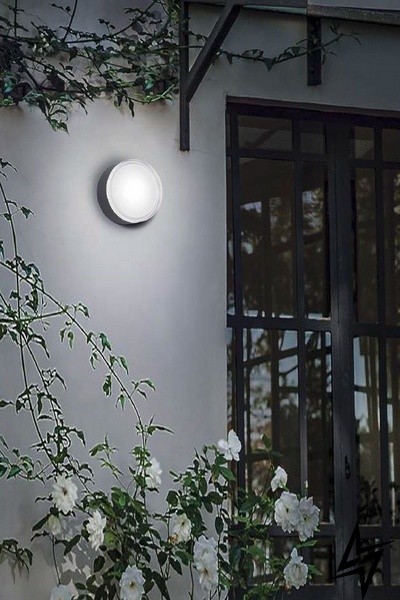 Настенный фасадный уличный светильник Ideal Lux Urano Pl1 Big Antracite 168135 13241 фото в живую, фото в дизайне интерьера