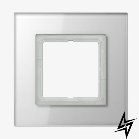 LSP981GLWW Рамка LS Plus Белое стекло 1-постовая Jung фото