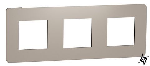 3-постова рамка Schneider Electric NU280628 Unica Studio Color, бежева, матова, пластик NU280628 фото