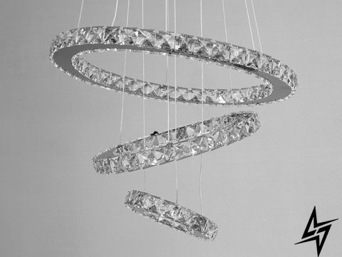 Хрустальная LED люстра на подвесах-тросах 60 Вт хром Zimida 26-20089 26-20089 фото