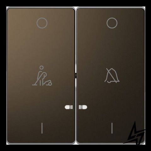 Подвійна клавіша з підсвічуванням Schneider Electric MTN3429-6052 Merten D-Life, мокко MTN3429-6052 фото
