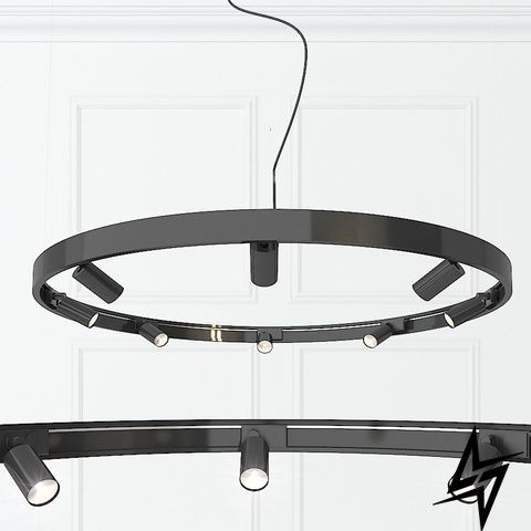 Тросовая люстра Superloop Lamp черная LED 10 Вт 23-16403 053080/1000bk фото