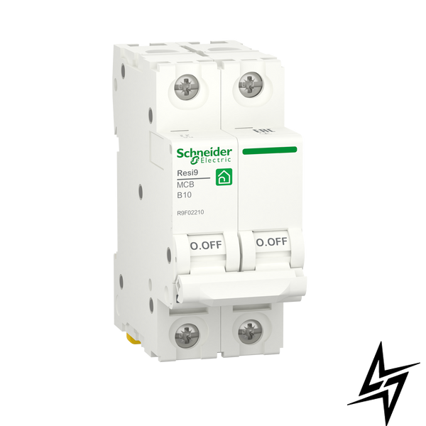 Автоматичний вимикач Schneider Electric Resi9 10 А 2P В 6кА R9F02210 фото